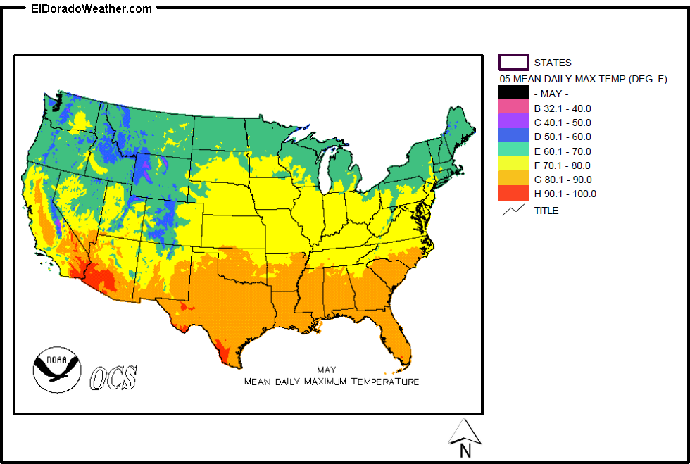 United States May Yearly Annual Mean Daily Maximum Temperature